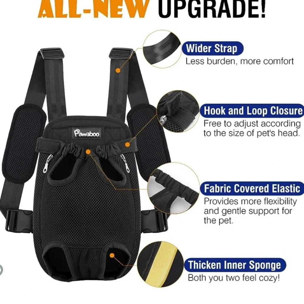 Pet Carrier Backpack, Adjustable Pet Front Cat Dog Carrier Backpack Travel Bag